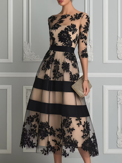 Ottilie - Robe noire étoilée