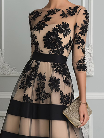 Ottilie - Robe noire étoilée