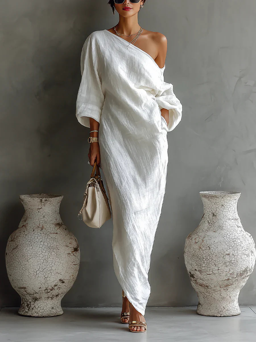 Mélissa - Robe fluide asymétrique