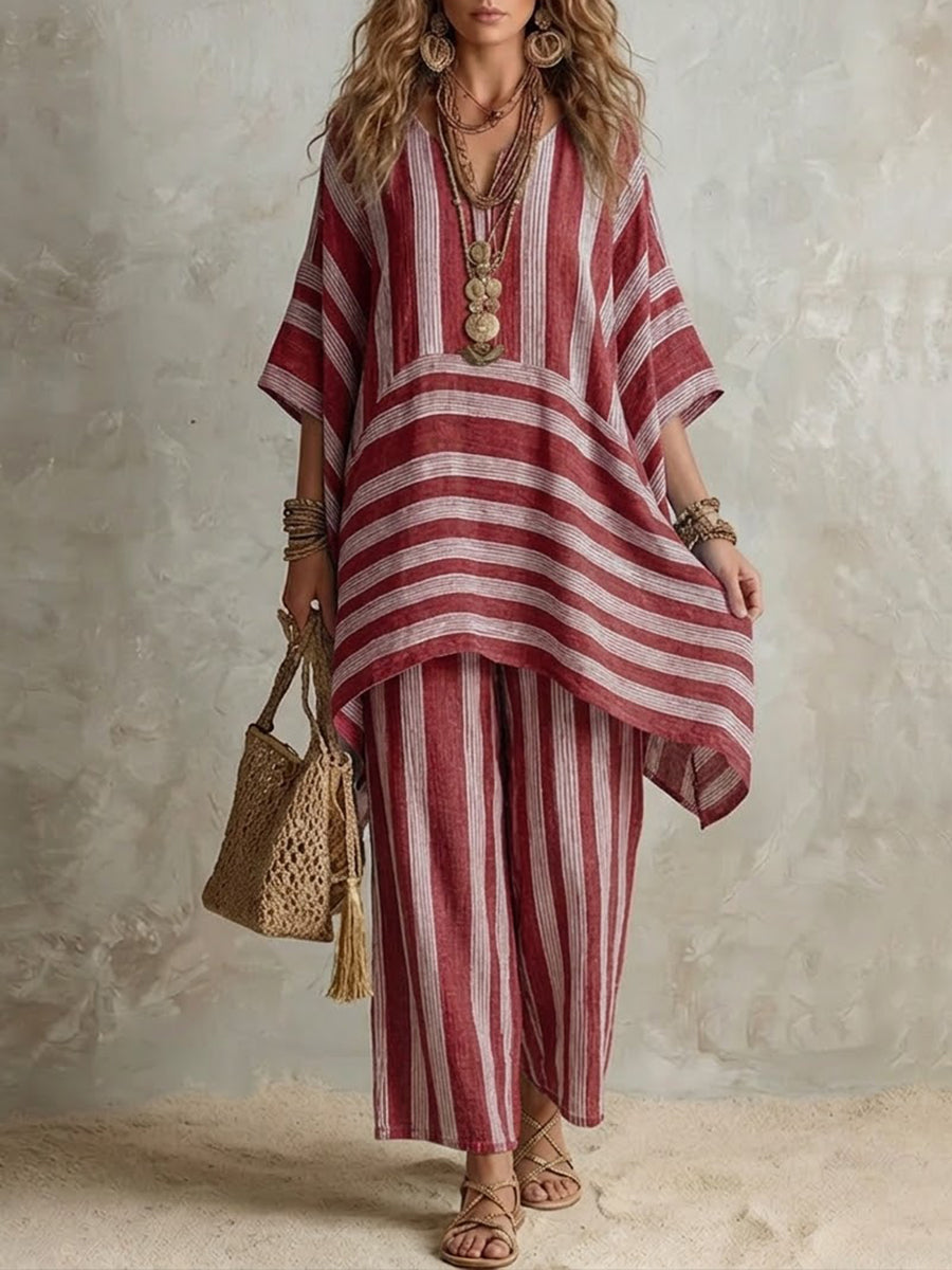 Zahara - Ensemble Bohème Tunique et Pantalon Palazzo