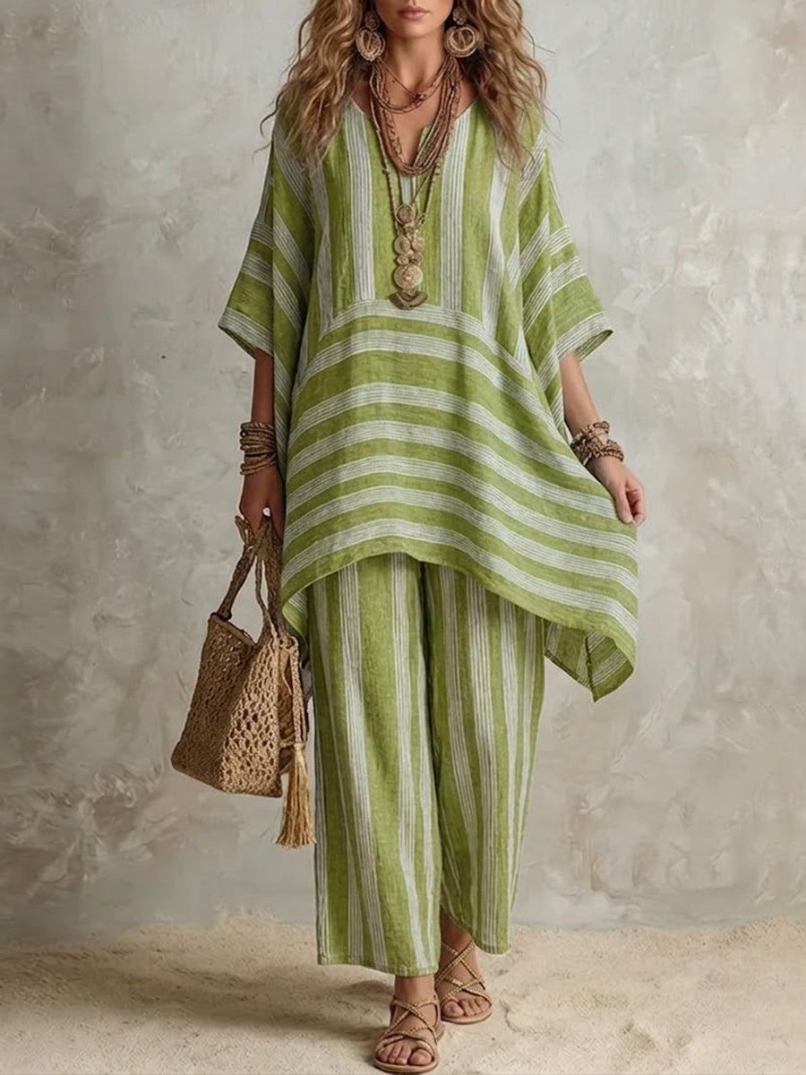 Zahara - Ensemble Bohème Tunique et Pantalon Palazzo
