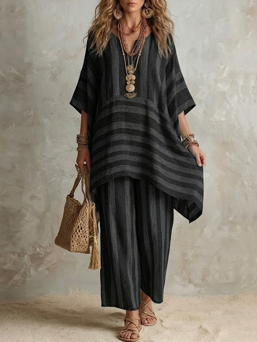 Zahara - Ensemble Bohème Tunique et Pantalon Palazzo