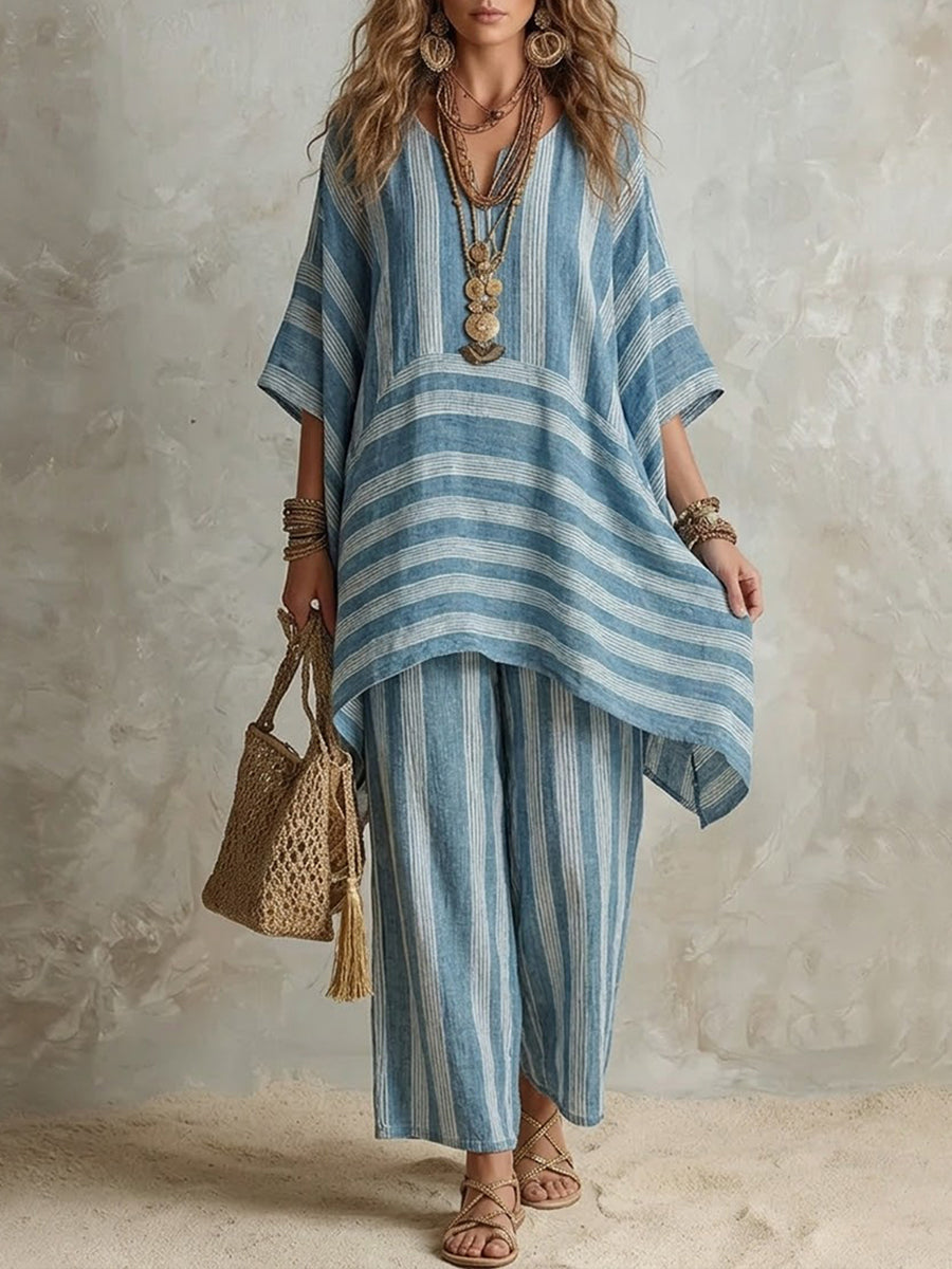 Zahara - Ensemble Bohème Tunique et Pantalon Palazzo
