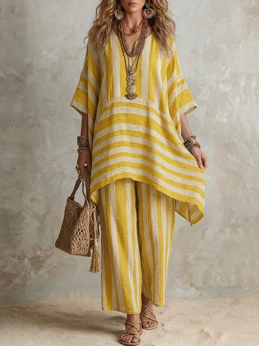 Zahara - Ensemble Bohème Tunique et Pantalon Palazzo