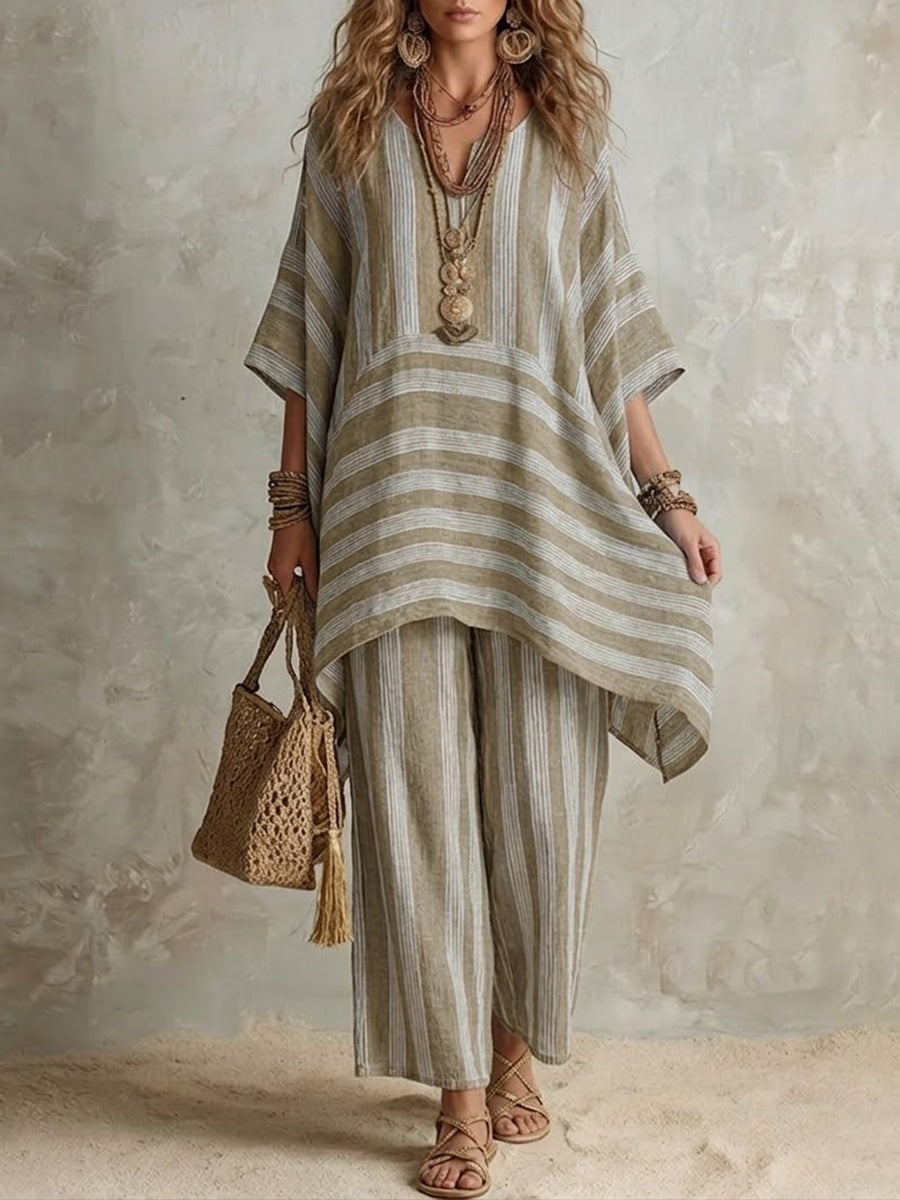 Zahara - Ensemble Bohème Tunique et Pantalon Palazzo
